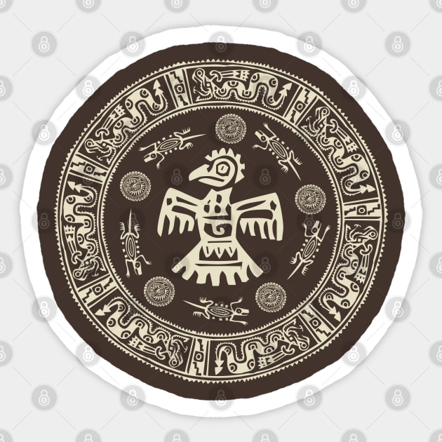 Mayan Gliph Sticker by Sauher